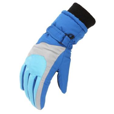 Imagem de Luvas de inverno para crianças meninos meninas neve luvas à prova de v