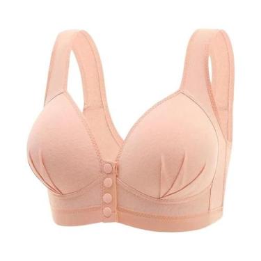 Imagem de Sutiã Estilo Colete De Algodão Tamanho Grande Com Fivela Frontal Abert