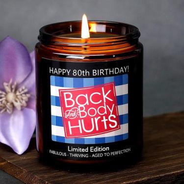 Imagem de Vela perfumada Friectavy, presente de aniversário de 80 anos para mulh