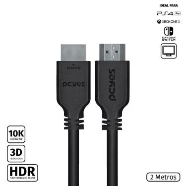 Imagem de Cabo Hdmi Ultra 2.1 28awg Puro Cobre 8k 2 Metros - Phm21-2