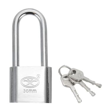 Imagem de PATIKIL Cadeado com chave, 3 cm de largura, pino de aço, cadeados marinhos com chave diferente para porta ao ar livre, cerca, ferrolho armário, caixa de ferramentas de armazenamento, armário de