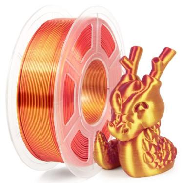Imagem de Filamento de impressora 3D IsanMate PLA 1,75 mm de seda de duas cores 