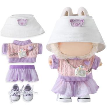 Imagem de Conjunto de roupas para bonecas Coruja, 17 cm, 5 peças, tricô, estilo 