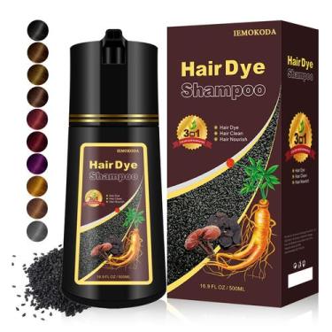 Imagem de Shampoo de tintura de cabelo Onilyua Dark Wine Red 500mL 3 em 1 vegano