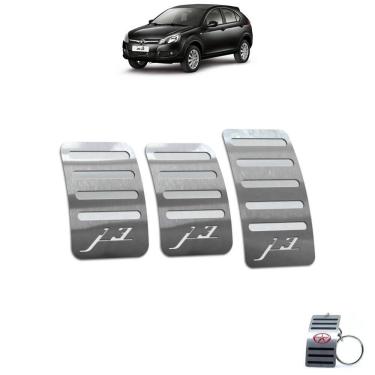 Imagem de Pedaleira Manual Em Aço Inox Jac J3 2010 A 2015 Prata