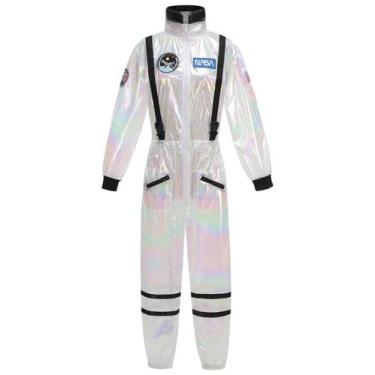 Imagem de Traje de astronauta GRAJTCIN feminino branco para astronauta, terno ad