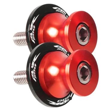 Imagem de Carretéis deslizantes para motocicleta de 8 mm, parafusos compatíveis com Hornet CBR600 RR CBR600RR CBF600 S 600 CBF 500 2003-2018 (8 mm vermelho)