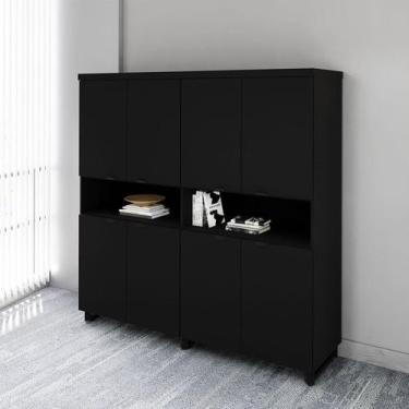 Imagem de Armário Estante para Escritório com 8 Portas de Abrir e 2 Nichos F5 Of