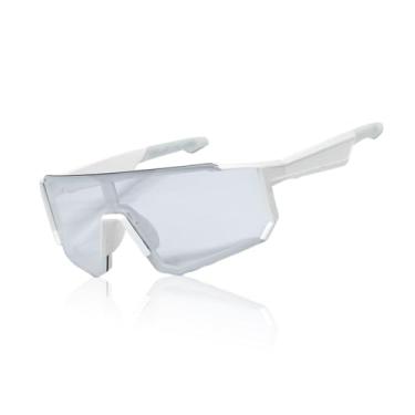 Imagem de Óculos inteligentes para homens/mulheres, Bluetooth 5.4, óculos de sol esportivos UV400 para corrida/ciclismo, alto-falantes abertos, à prova de suor, leves, controle de voz, Armação branca + lente