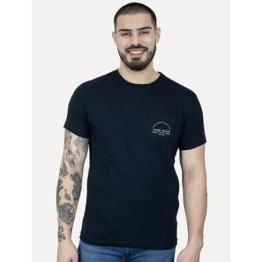 Imagem de Camiseta Tommy Hilfiger Masculina Arch Pocket Azul Marinho-Masculino