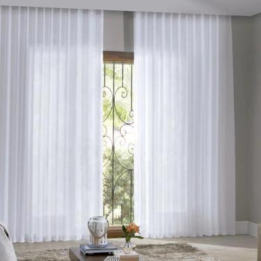 Imagem de Cortina Linho Wave para Trilho Suisso 2,60x2,50m Branco - Cortina Cort