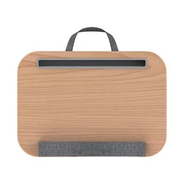 Imagem de Bandeja de colo portátil prática mesa para laptop mesa de aprendizagem ao ar livre mesas preguiçosas suporte de laptop para cama para notebook (cor: preto) (E)