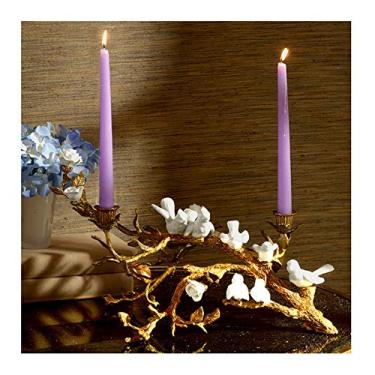 Imagem de Castiçal luxuoso de cobre puro castiçal criativo em forma de árvore para casamento, festas ou suporte de vela para decoração de casa todos os dias