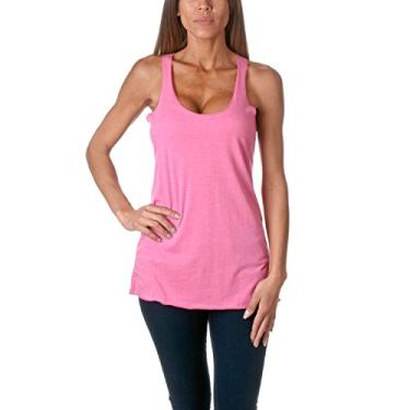 Imagem de Regata feminina Next Level com costas nadador e mistura tripla estilosa, Vintage Pink, Medium