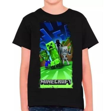 Imagem de Camisa Minecraft Jogo Filme Gamer Infantil E Masculina M19 100% Algodã