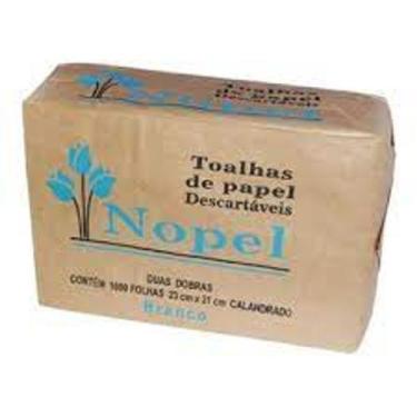 Imagem de Papel Interfolha Branco 23x21 Duas Dobras Nopel