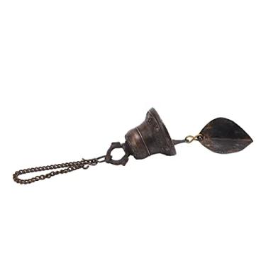 Imagem de Acouto Cobre Jantar Nepalês Feito Cobre Ferro Fundido Pequenos Sinos de Pingente Parede Porta Cerca Pilar 4.5x5.5cm Pendurado Casa Jardim Gramado & Decoração
