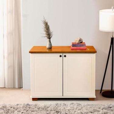 Imagem de Armário 2 Portas 100cm Ananda Cabecasa Madeiramadeira Off White/Mel