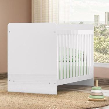 Imagem de Berço Mini Cama 2 Em 1 Labirinto Branco