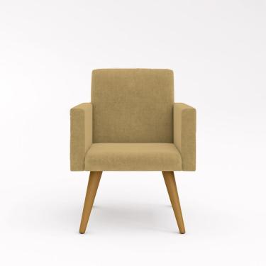 Imagem de Kit 06 Poltronas Nina Decorativa Para Recepção Balaqui Decor Cor:capuccino