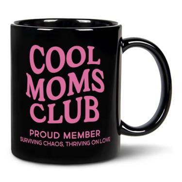 Imagem de Shqiueos Caneca Cool Moms Club 325 ml, presentes engraçados de Natal para mães, presentes de Natal para mulheres, presente de aniversário de dia das mães para mãe, esposa, irmã, filha, melhor amiga
