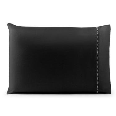 Imagem de Fronha Avulsa 70cm X 50cm 1 Peça Laura 100% Poliéster Toque Percal 200 Fios Cor:preto
