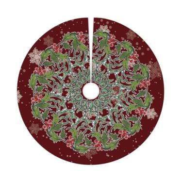 Imagem de Saia Tapete Para Arvore De Natal 70cm Decoracao Base Enfeite Varios Modelos Adequado Para Salas De Estar E Quartos, Adicionando Alegria Festiva(Flor SA-0014)