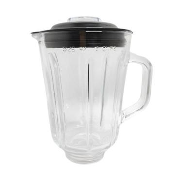 Imagem de Kit Jarra Copo Vidro Redondo e Tampa Para Liquidificador Oster OLIQ 50