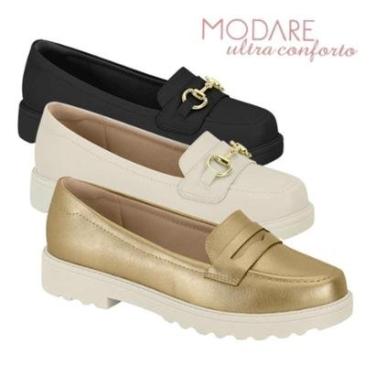 Imagem de Sapato Modare Mocassim Oxford Original Ultraconnforto Feminino Esporao Fascite Plantar Loafer-Feminino