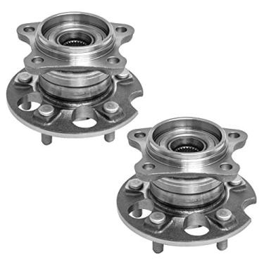 Imagem de Rolamento de roda traseira e conjunto de cubo TUCAREST (par) 2 peças 512284 compatível com Lexus RX330 07-09 RX350 06-08 RX400h 04-13 Toyota Highlander 09-16 Venza (serve apenas para veículos AWD)[cubo de 5 parafusos]