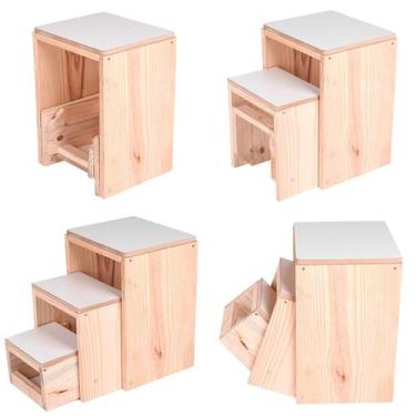 Imagem de Escada Infantil Madeira Maciça Montessori Dobravel Qualidade - Bisbel