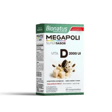 Imagem de Suplemento Alimentar Megapoli Vitamina D 2000 Ui Sabor Cookies N'cream Bionatus 30 Comprimidos Mastigáveis