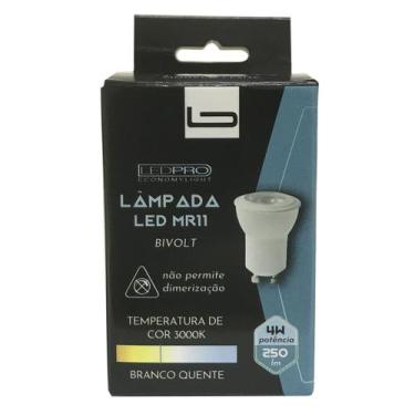 Imagem de Lâmpada de Led Mini Dicroica 4W 3000K GU10 Bivolt - LEDPRO - LP213C