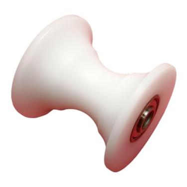 Imagem de KiBcsLic Polia de ranhura tipo U, trilho de rolos e acionamento para máquina de remo, acessório para equipamento mecânico, polias de tubo oval, polia guia de