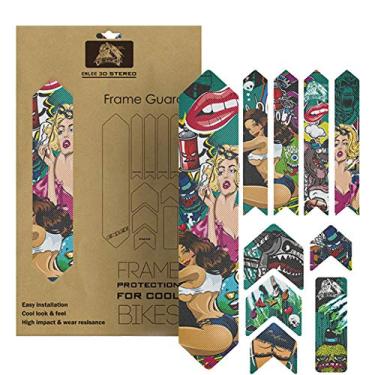 Imagem de Protetor de Quadro Bicicleta Alto Impacto Adesivo Reutilizável para Montanha Estrada Off-Road Downhill contra Arranhões