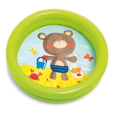 Imagem de Piscina Inflável Infantil, Para Bebês, 30 Litros, em PVC, para Praia e Quintal, Azul (Verde)