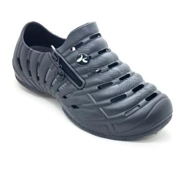 Imagem de Sandalia Sapatênis Kemo com Ziper Super Leve Pesca Original, Preto, 36