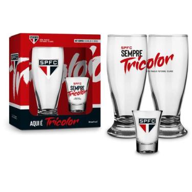 Imagem de Conjunto Copos Munich e Dose Olé - São Paulo SPFC Oficial - BRASFOOT
