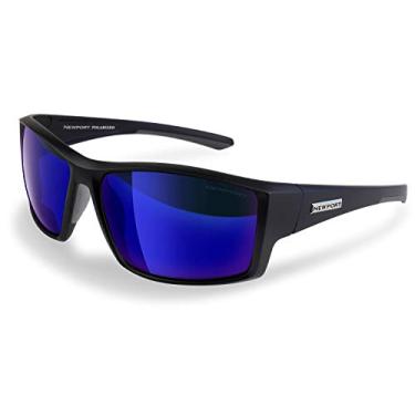 Imagem de Newport Óculos de sol bifocais Marlin polarizados moldura preta com lentes polarizadas de espelho azul., Preto, One Size