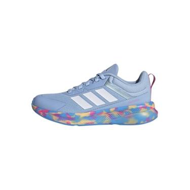 Imagem de adidas Unissex infantil Fortarun 4.0, Azul/Cinza Mágico Metálico/Rosa Lúcido, 16