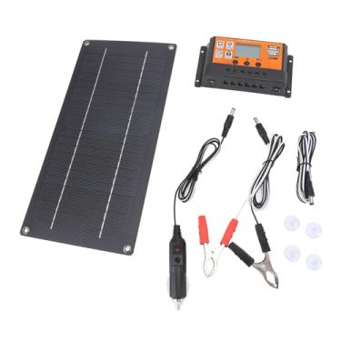 Imagem de Jiawu 100A 60W Carregador de Painel Solar Kit de Painel Solar de Silício Monocristalino para Barco de Carro RV, 12V 24V Adaptável, Alta Estabilidade e Longa Duração
