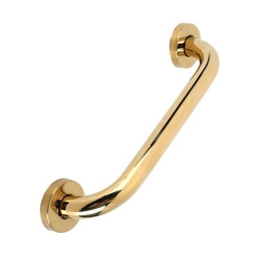 Imagem de Luqeeg Corrimão de Chuveiro Seguro para Idosos, Suporte de Banheiro para Idosos, Aço Inoxidável 30cm Dourado