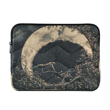 Imagem de Bolsa feminina Dreamy Moon Swing preta para laptop de 33 a 33,3 cm, proteção abrangente, bolsa para professores