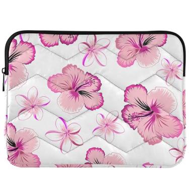 Imagem de Capa para notebook floral flores rosa para MacBook Air 13 capa acolchoada para laptop 13-14 polegadas universal