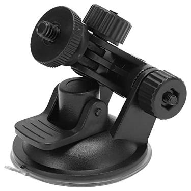 Imagem de GLOGLOW Suporte para Dispositivo Eletrônico Portátil Com Ventosa para Câmera Com Parafuso de 1/4 pol., Plástico Preto e Borracha, para Câmeras de Ação, Gravação de Pára- de Carro, ângulo Ajustável,