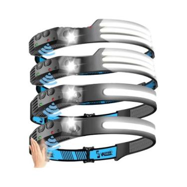 Imagem de Lanterna De Cabeça Recarregável À Prova d'Água Com Indução COB LED Par