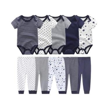 Imagem de Conjunto De Roupas De Algodão Para Bebê Recém-Nascido 10 Peças Moda Pa