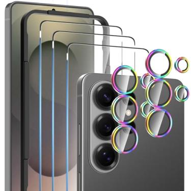 Imagem de Anoowkoa Pacote com 3 protetores de tela de vidro para Samsung Galaxy S26 Ultra + pacote com 3 protetores de vidro temperado para lentes de câmera Galaxy S26 Ultra. Dureza 9H. Sem bolhas. Suporta