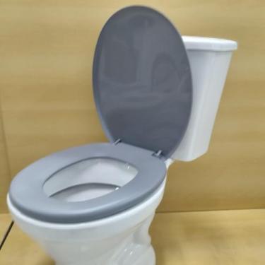 Imagem de Assento Tampa Vaso Sanitário Oval Universal Não Almofadado Resistente Confortável Diversas Cores(CINZA ESCURO - CZ1)