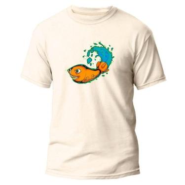 Imagem de Camiseta Algodão Premium Estampa Digital Peixes Laranja DTF - Pavesi, 